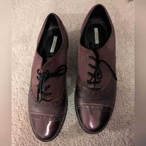 Geox Dark Red Lace-Up Brogues